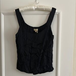 DONNI Black Silky Tank Top